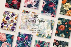 Spring Flowers Digital Paper | 20 Different and Colorful Product Image 4