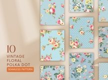 Vintage Floral Seamless Digital Paper | Polka Dot and Not Product Image 2