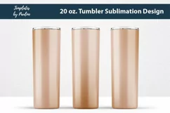 Beige Ombre Tumbler Sublimation Design