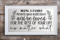Being a family means you will SVG, Farmhouse Sign SVG Product Image 1