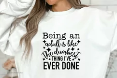 Being an Adult SVG: Add a Touch of Humor with this Sarcastic Product Image 1