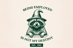 Sarcastic Raccoon Wizard SVG Anti Work Shirt Design Product Image 1