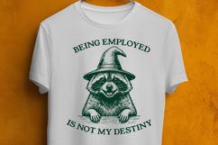 Sarcastic Raccoon Wizard SVG Anti Work Shirt Design Product Image 3