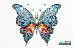 Bejeweled Butterfly PNG Clipart Product Image 1