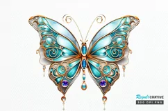 Bejeweled Butterfly PNG Clipart Product Image 1