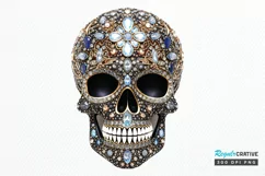 Bejeweled Face Skeleton PNG Clipart Product Image 1