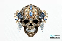 Bejeweled Face Skeleton PNG Clipart Product Image 1
