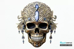 Bejeweled Face Skeleton PNG Clipart Product Image 1