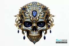 Bejeweled Face Skeleton PNG Clipart Product Image 1