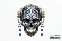 Bejeweled Face Skeleton PNG Clipart Product Image 1