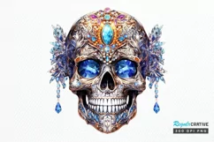 Bejeweled Face Skeleton PNG Clipart Product Image 1
