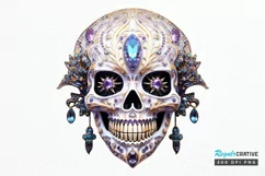 Bejeweled Face Skeleton PNG Clipart Product Image 1
