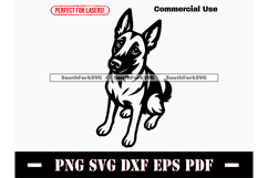 Belgian Malinois Dog Begging Design SVG PNG DXF EPS PDF Product Image 1