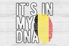It's in my DNA Belgium Flag Fingerprint PNG Sublimation Product Image 1