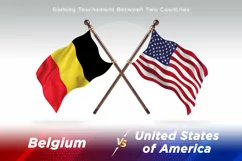 Belgium vs United States of America two Flag Product Image 1