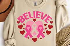 Believe SVG, Breast Cancer SVG Product Image 1