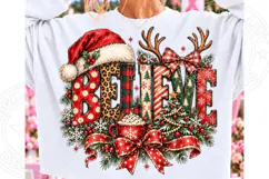 Believe Christmas PNG | Vintage Plaid & Leopard Sublimation Product Image 1