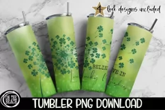 St. Patrick's Day Tumbler Design Lucky PNG Sublimation Product Image 1