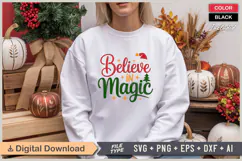 Believe In Magic SVG | Christmas SVG | Holiday SVG | Xmas Product Image 1