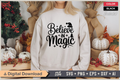 Believe In Magic SVG | Christmas SVG | Holiday SVG | Xmas Product Image 2