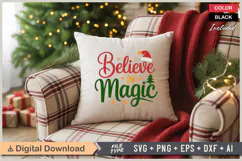 Believe In Magic SVG | Christmas SVG | Holiday SVG | Xmas Product Image 4