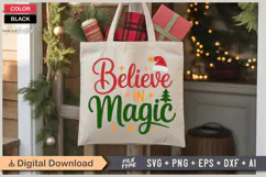 Believe In Magic SVG | Christmas SVG | Holiday SVG | Xmas Product Image 5
