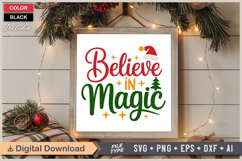 Believe In Magic SVG | Christmas SVG | Holiday SVG | Xmas Product Image 6