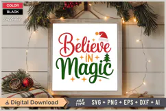 Believe In Magic SVG | Christmas SVG | Holiday SVG | Xmas Product Image 6