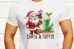 I Believe in Santa and Coffee Sublimation PNG Product Image 2