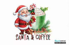 I Believe in Santa and Coffee Sublimation PNG Product Image 1