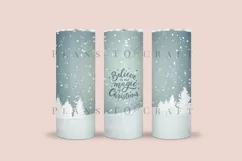 believe in the christmas magic skinny tumbler sublimation wrap with high resolution and transparant background are for 20oz and 30oz skinny tumbler