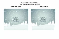 believe in the christmas magic skinny tumbler sublimation wrap with high resolution and transparant background are for 20oz and 30oz skinny tumbler