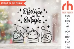 believe in the magic svg, xmas snowmen svg, snowman outline, xmas decoration svg, christmas scene svg, christmas sign svg, xmas window decor, winter theme svg, window cling svg, christmas card svg, christmas shirt, xmas decoration svg, holiday design