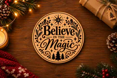 Believe in the Magic Christmas Ornament Laser Cut SVG Product Image 2