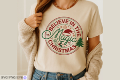 Believe in the Magic of Christmas SVG PNG T-shirt Design Product Image 3