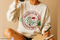 Believe in the Magic of Christmas SVG PNG T-shirt Design Product Image 4