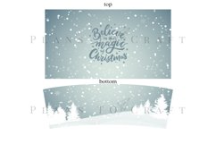 believe in the magic of christmas 40oz quencher tumbler sublimation full wrap high resolution transparant background
