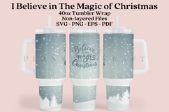believe in the magic of christmas 40oz quencher tumbler sublimation full wrap high resolution transparant background