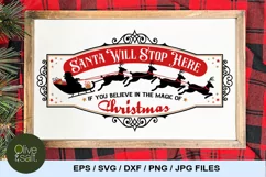 believe in the magic of Christmas sign cut file