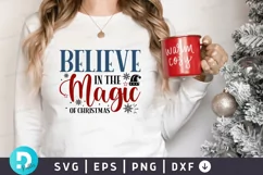 Believe In The Magic Of Christmas SVG , Christmas SVG Design Product Image 1