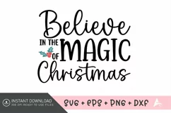 Believe in the magic of Christmas SVG , Christmas Wreath SVG Product Image 1