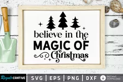 Believe In The Magic Of Christmas SVG ,Christmas SVG Design Product Image 1