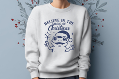 Believe in the Magic of Christmas SVG PNG | Cute Xmas Frog Product Image 2