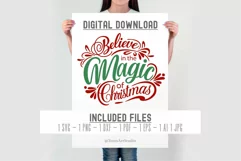 Believe In The Magic Of Christmas SVG Design, Xmas Cut Files Product Image 5