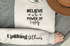 Believe in the Power of Positivity Sleeve SVG, Positive SVG Product Image 3