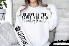 Believe In The Power Sleeve SVG, Motivational SVG Design Product Image 2