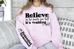 Believe In The Power You Sleeve SVG, Motivational SVG Design Product Image 3