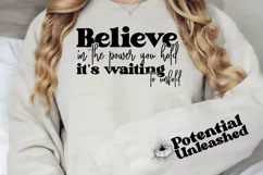 Believe In The Power You Sleeve SVG, Motivational SVG Design Product Image 2