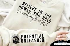Believe In The Power Sleeve SVG, Motivational SVG Design Product Image 1