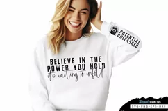 Believe In The Power Sleeve SVG, Motivational SVG Design Product Image 3